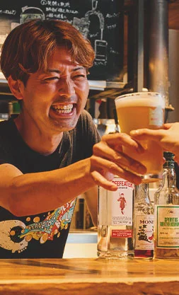 ビール提供